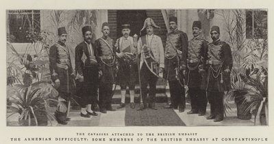 Trudność ormiańska, niektórzy członkowie ambasady brytyjskiej w Konstantynopolu autorstwa English Photographer