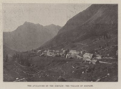 Lawina na Simplon, Wioska Simplon autorstwa English Photographer