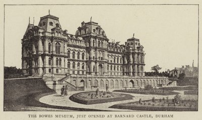 Muzeum Bowes, właśnie otwarte w zamku Barnard, Durham autorstwa English Photographer