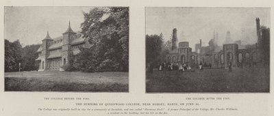 The Burning of Queenwood College, niedaleko Romsey, Hants, 10 czerwca autorstwa English Photographer