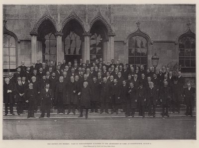 The Church and Dissent, Wizyta ministrów nonkonformistycznych u arcybiskupa Yorku w Bishopthorpe, 8 sierpnia autorstwa English Photographer