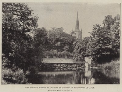 Kościół, w którym pochowany jest Szekspir w Stratford-on-Avon autorstwa English Photographer