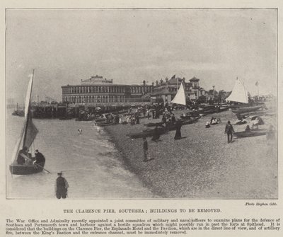 Clarence Pier, Southsea, Budynki do usunięcia, 2 maja 1896 r. autorstwa English Photographer