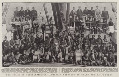 Kryzys w Konstantynopolu, ormiańscy uchodźcy na pokładzie SS Douro autorstwa English Photographer