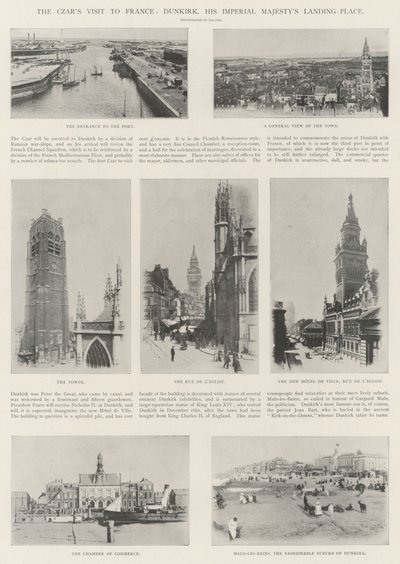 Wizyta carów we Francji, Dunkierka, miejsce lądowania Jego Cesarskiej Mości autorstwa English Photographer