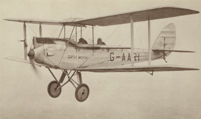 De Havilland "Moth" (zdjęcie czarno-białe) autorstwa English Photographer