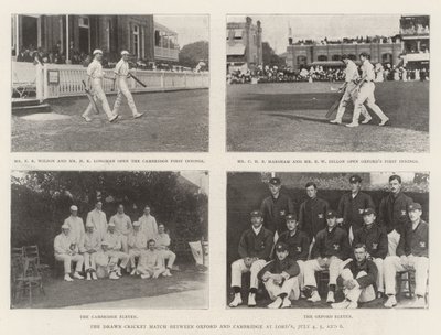 Drawn Cricket Match pomiędzy Oxfordem i Cambridge w Lords, 4, 5 i 6 lipca autorstwa English Photographer
