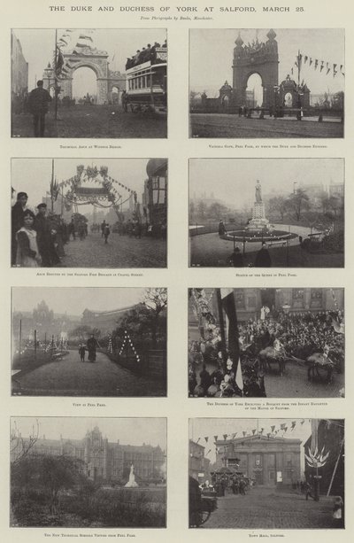 Książę i księżna Yorku w Salford, 25 marca autorstwa English Photographer