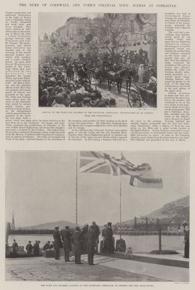 The Duke of Cornwall and Yorks Colonial Tour, Sceny w Gibraltarze autorstwa English Photographer