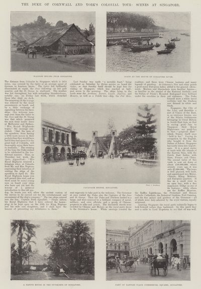 The Duke of Cornwall and Yorks Colonial Tour, Sceny w Singapurze autorstwa English Photographer
