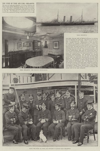 Książę Yorku i HMS Melampus autorstwa English Photographer