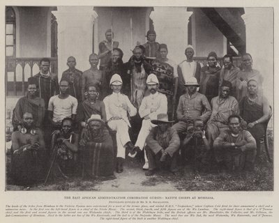 Goście koronacji administracji wschodnioamerykańskiej, rdzenni wodzowie w Mombasie autorstwa English Photographer