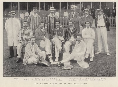 Angielski Cricketers w Indiach Zachodnich, 1895. autorstwa English Photographer