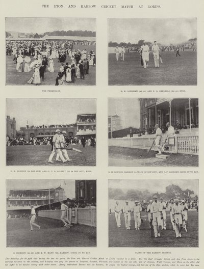 Mecz krykieta Eton i Harrow w Lords autorstwa English Photographer