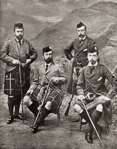 Czterej książęta, 1881 (fot. bw) autorstwa English Photographer