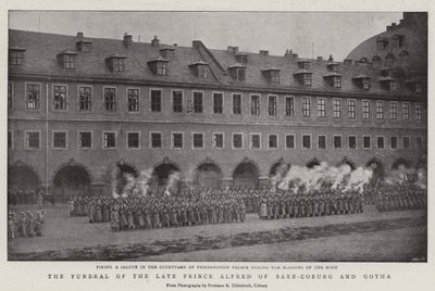 Pogrzeb zmarłego księcia Alfreda Sachsen-Coburg-Gotha autorstwa English Photographer