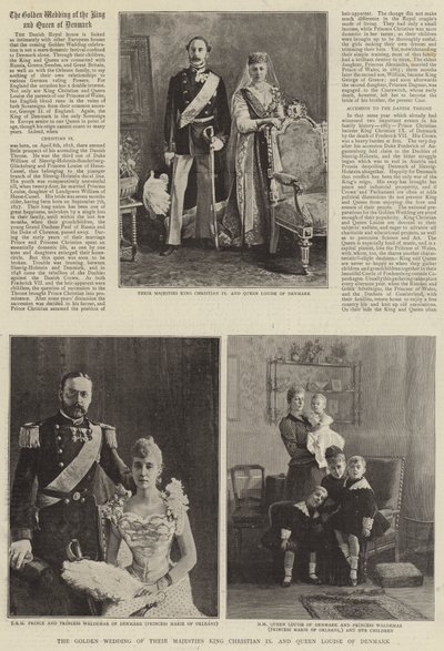 Złote wesele Ich Królewskich Mości Króla Chrystiana IX i królowej Danii Luizy autorstwa English Photographer