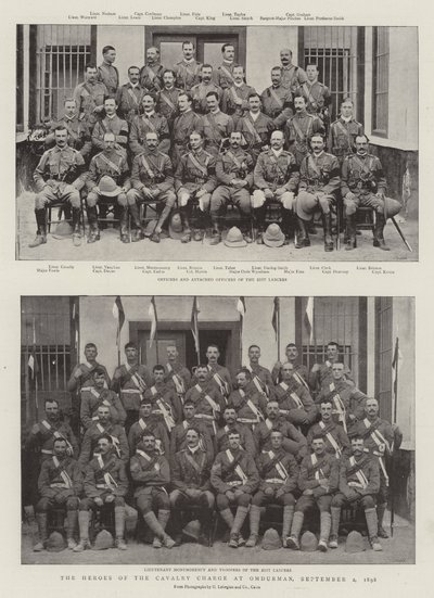 Bohaterowie szarży kawalerii w Omdurmanie, 2 września 1898 r. autorstwa English Photographer