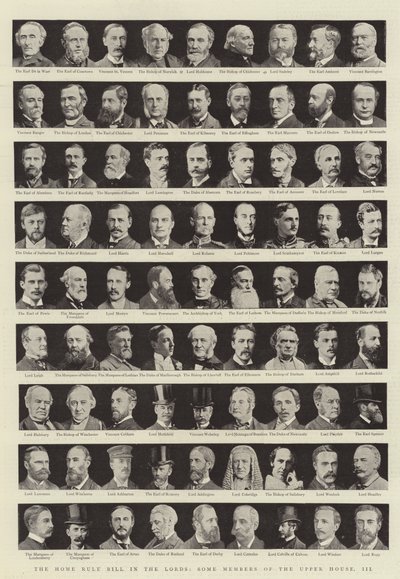 Ustawa o rządzie panującym w lordach, niektórzy członkowie wyższej izby, III autorstwa English Photographer