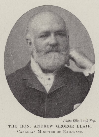 Szanowny Andrew George Blair, kanadyjski Minister Kolei autorstwa English Photographer