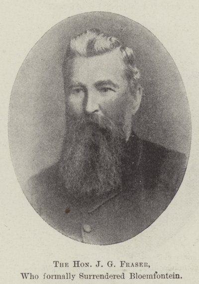 Czcigodny JG Fraser, który formalnie poddał Bloemfontein autorstwa English Photographer