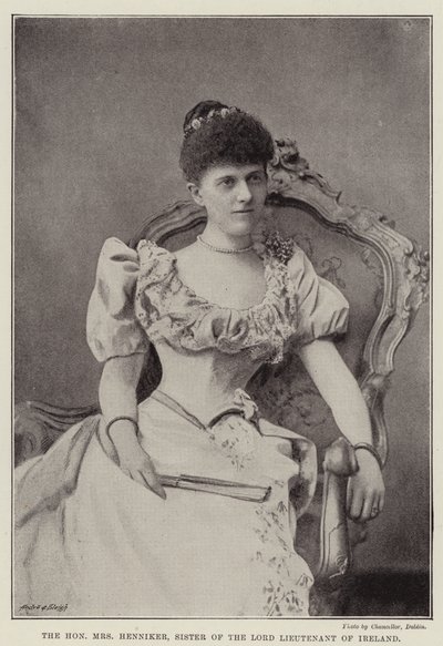 Szanowna Pani Henniker, Siostra Lorda Porucznika Irlandii autorstwa English Photographer