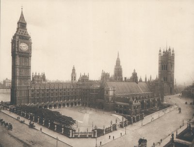 Houses of Parliament i Big Ben, Londyn, ok. 1900 autorstwa English Photographer