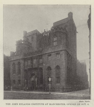 John Rylands Institute w Manchesterze, otwarty 6 października autorstwa English Photographer