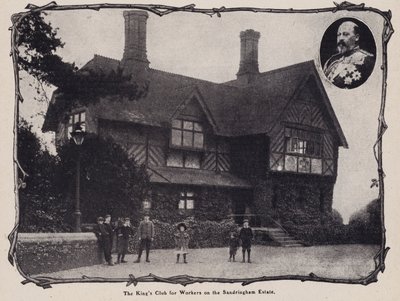 Klub królewski dla robotników w Sandringham Estate, Norfolk (zdjęcie czarno-białe) autorstwa English Photographer