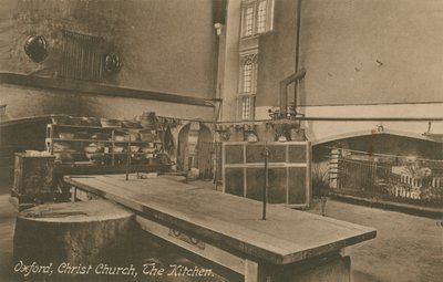 Kuchnia, Christ Church, Oxford. Pocztówka wysłana w 1913 roku. autorstwa English Photographer