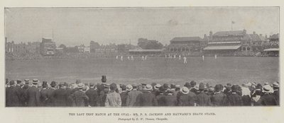 Ostatni mecz testowy na Oval, Mr F S Jackson i Haywards Brave Stand autorstwa English Photographer