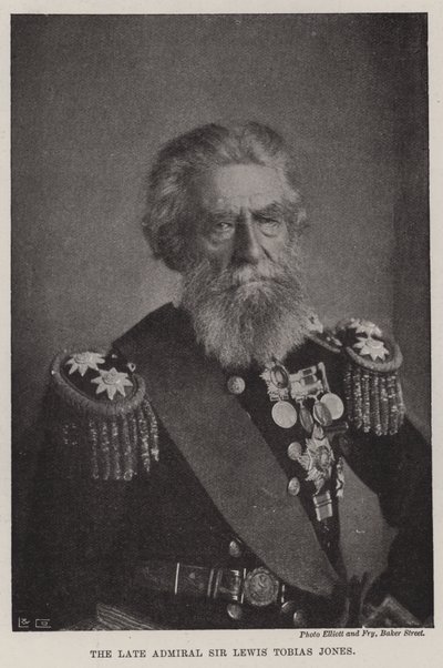 Nieżyjący już admirał sir Lewis Tobias Jones autorstwa English Photographer