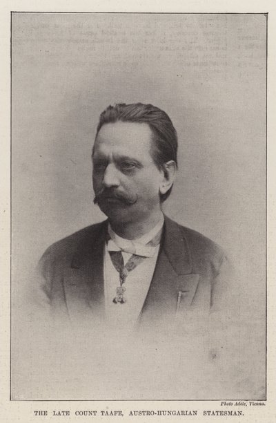 Późny hrabia Taafe, austro-węgierski mąż stanu autorstwa English Photographer