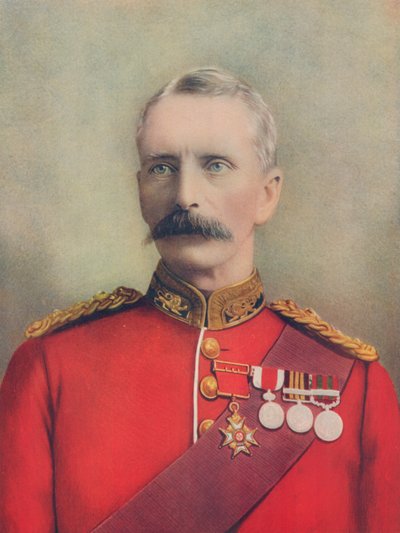 Zmarły generał dywizji Sir ERP Woodgate. Zmarł z ran otrzymanych na Spion Kop autorstwa English Photographer