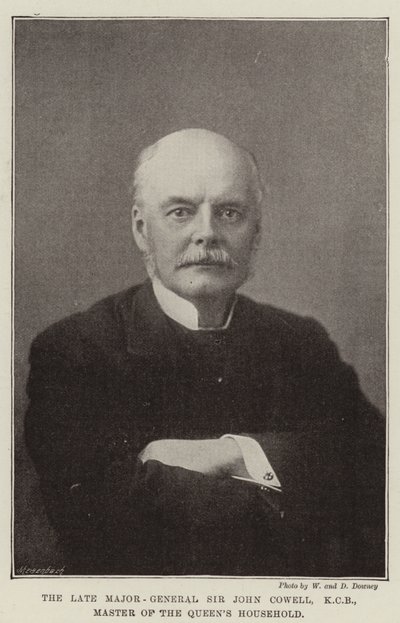 Zmarły generał dywizji Sir John Cowell, KCB, mistrz gospodarstwa domowego królowej autorstwa English Photographer