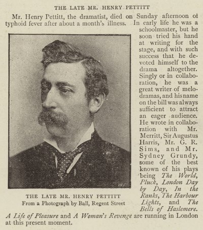 Nieżyjący pan Henry Pettitt autorstwa English Photographer