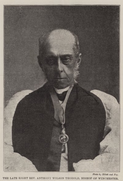 Późna prawica wielebny Anthony Wilson Thorold, biskup Winchester autorstwa English Photographer
