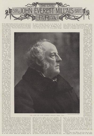 Późny Sir John Everett Millais, Nekrologi autorstwa English Photographer