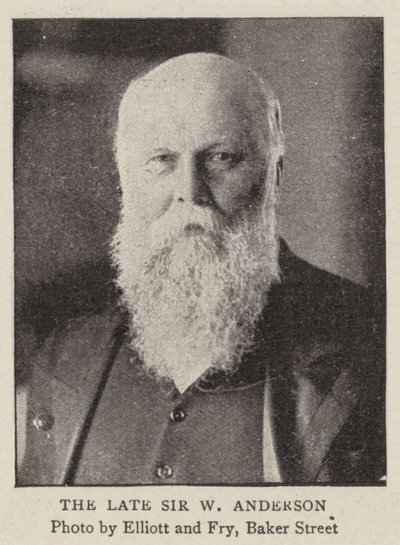 Późny Sir W Anderson autorstwa English Photographer