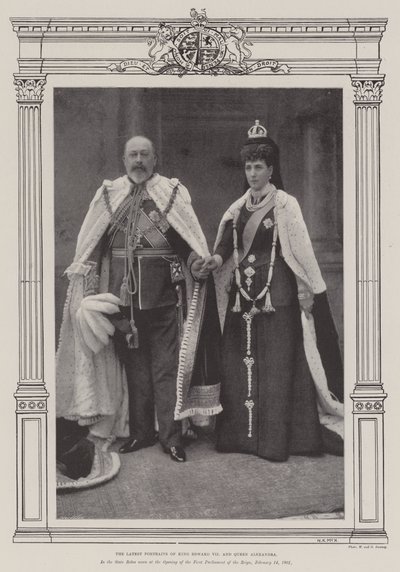 Najnowszy portret króla Edwarda VII i królowej Aleksandry autorstwa English Photographer