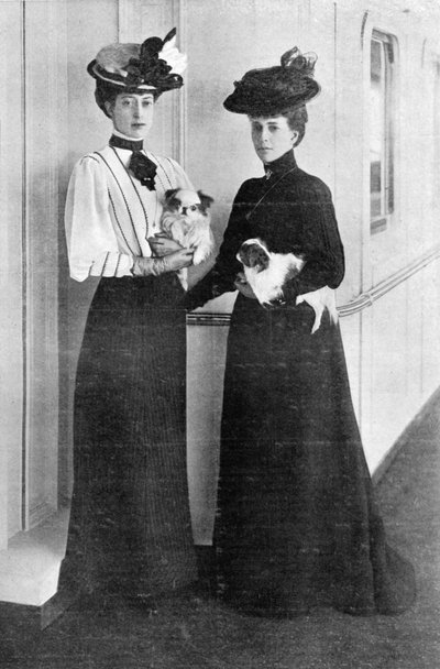 Najnowsze portrety Jej Królewskiej Mości i księżnej Wiktorii Walii, okładka The Graphic, 27 października 1906 autorstwa English Photographer