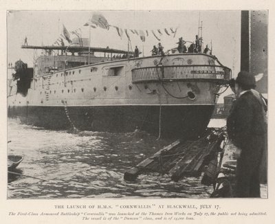 Premiera HMS Cornwallis w Blackwall, 17 lipca autorstwa English Photographer