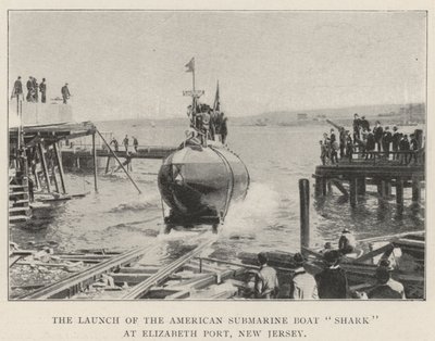 Wodowanie American Submarine Boat Shark w Elizabeth Port, New Jersey autorstwa English Photographer