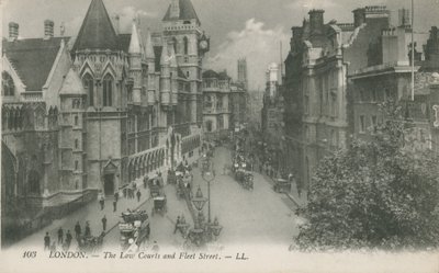 Sądy i Fleet Street, Londyn autorstwa English Photographer