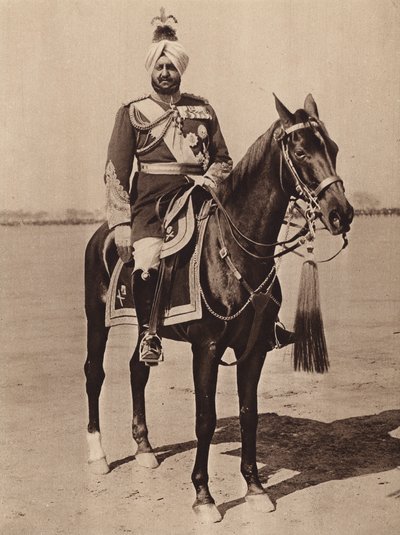 Maharadża Patiali (zdjęcie czarno-białe) autorstwa English Photographer