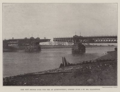 Nowy most nad Dee w Queensferry, otwarty 2 czerwca przez pana Gladstone autorstwa English Photographer