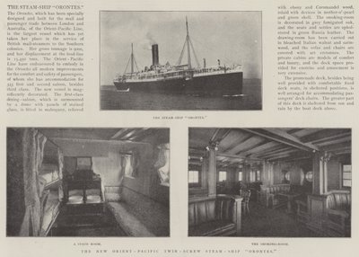 Nowy dwuśrubowy parowiec Orient-Pacific Orontes autorstwa English Photographer