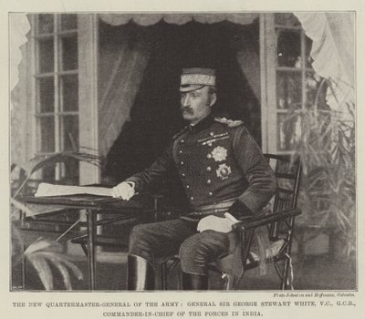 Nowy kwatermistrz generalny armii, generał Sir George Stewart White, VC, GCB, głównodowodzący sił zbrojnych w Indiach autorstwa English Photographer