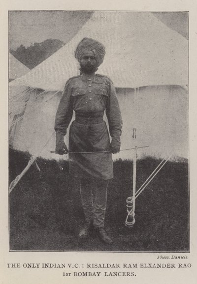 Jedyny indyjski VC, Risaldar Ram Elxander Rao, 1. Bombaj Lansjerzy autorstwa English Photographer