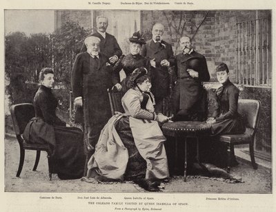 Rodzina orleańska odwiedzona przez królową hiszpańską Izabelę autorstwa English Photographer